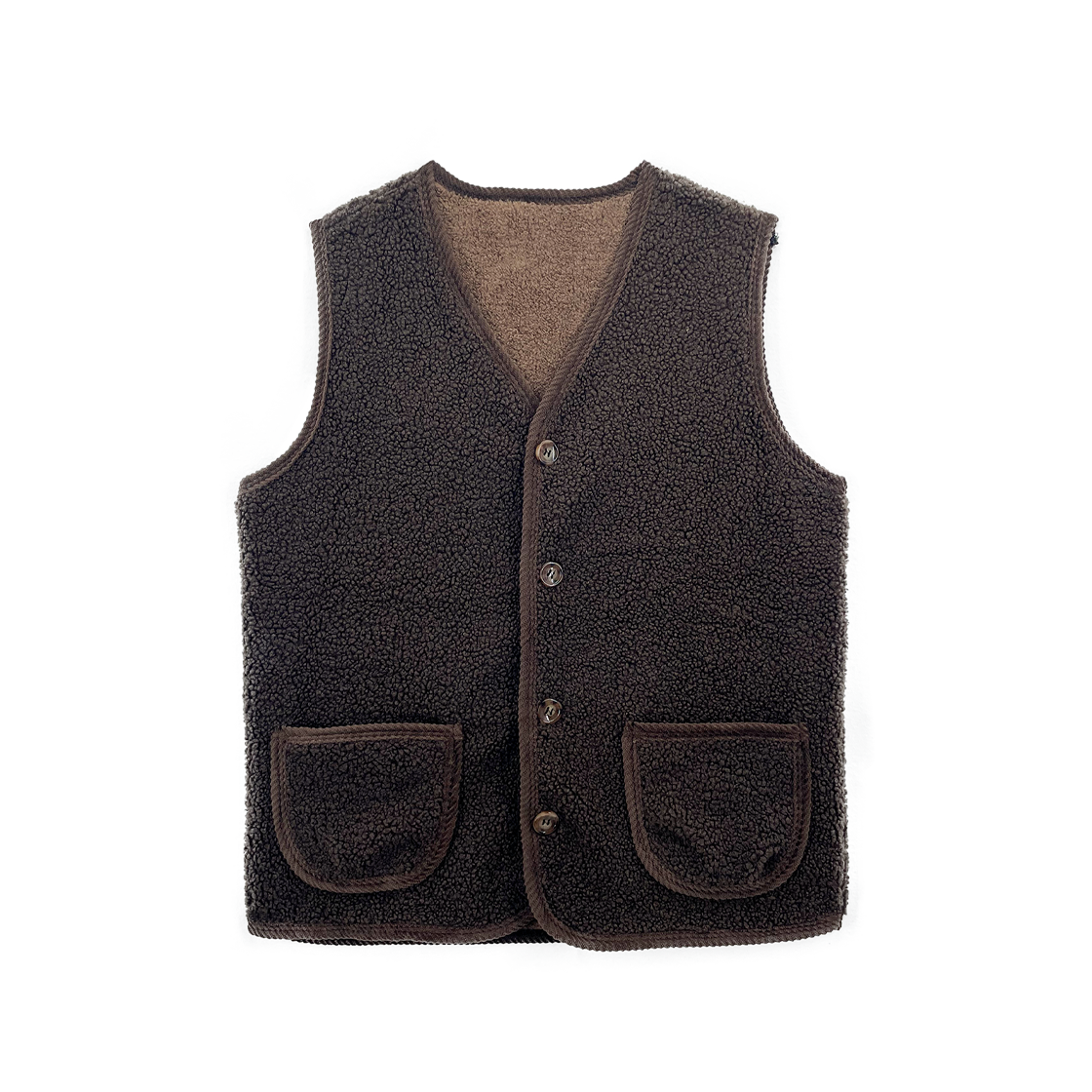 BB-NBDB Aone Unisex Quilted Puffer Vest Dark Brown