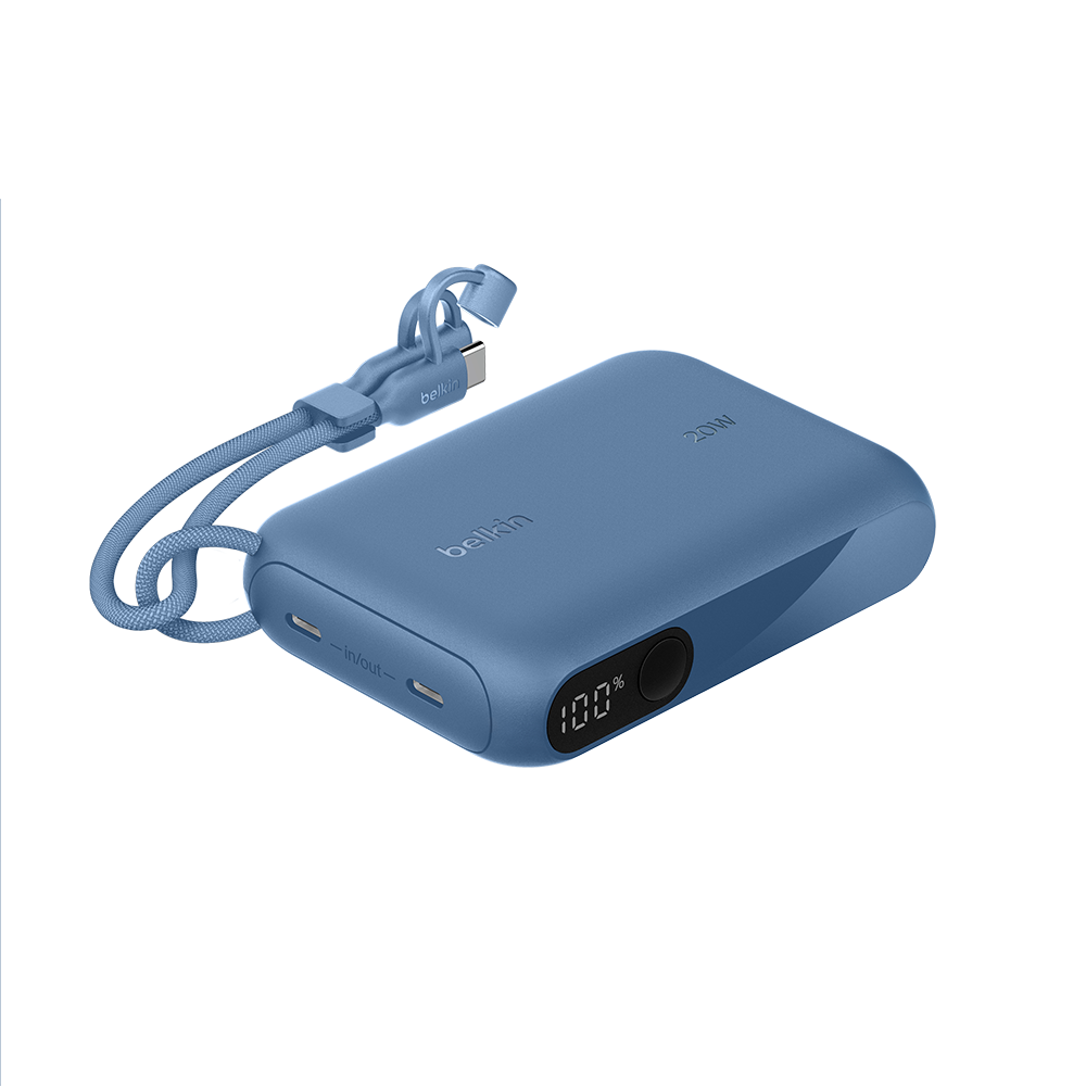 벨킨 20W 10000mAh 디스플레이 고속 충전 보조배터리 BPB027 블루(Belkin 20W 10000mAh Display Quick charge battery BPB027 Blue)