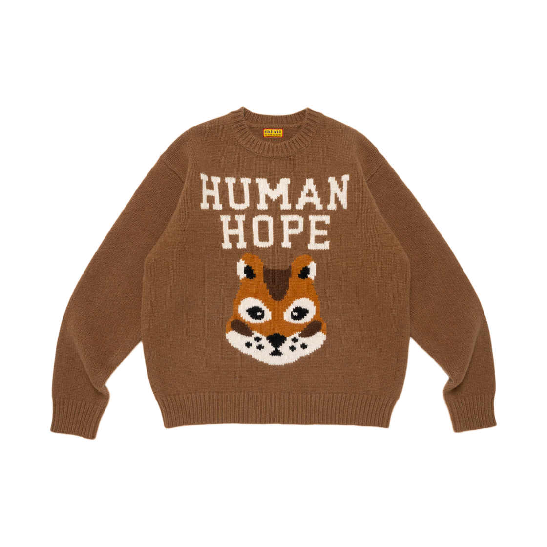 XX30CS003 Human Made Human Hope Low Gauge Knit Brown