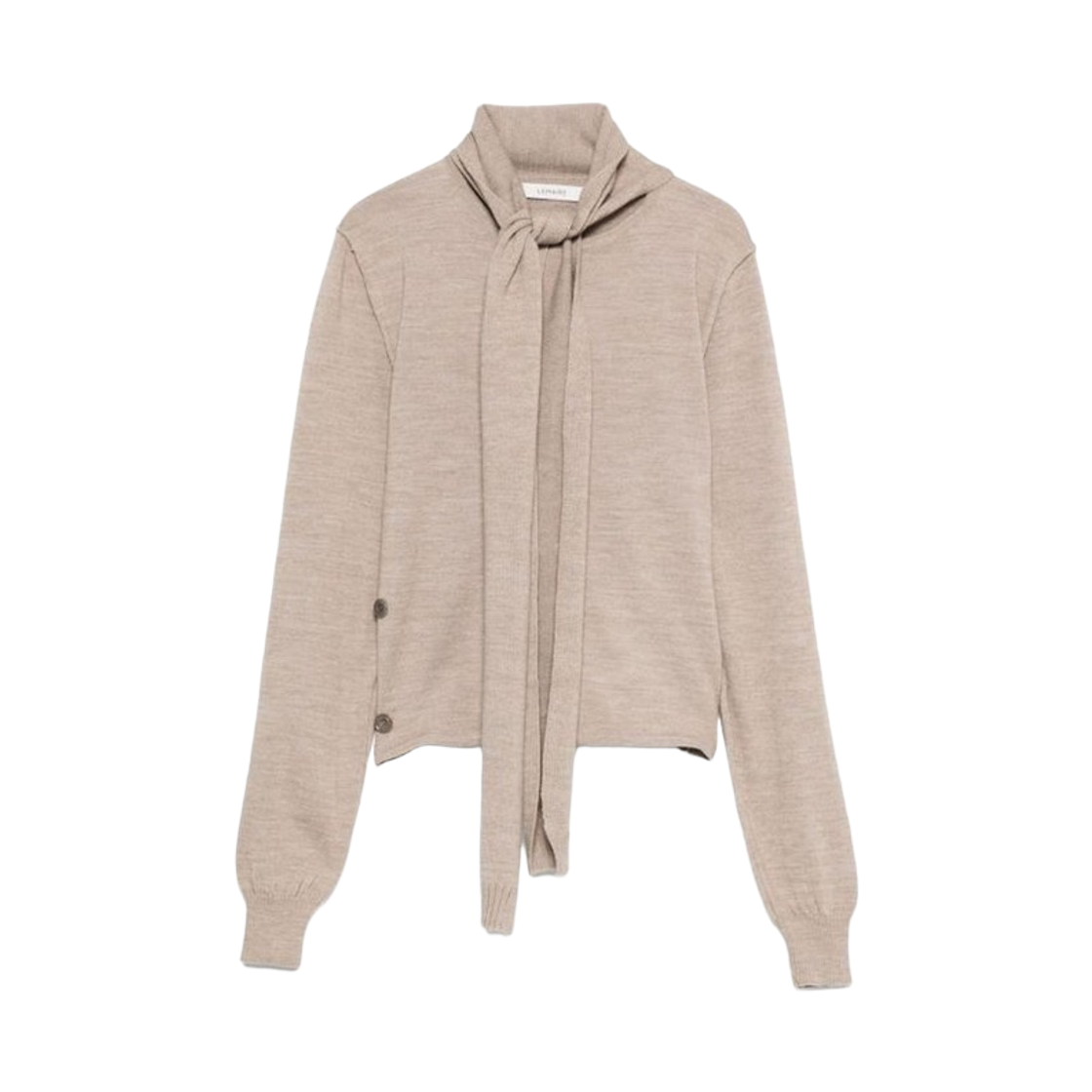 TO1251-LK087-446 (W) Lemaire Twisted Cardigan with Scarf Light Taupe