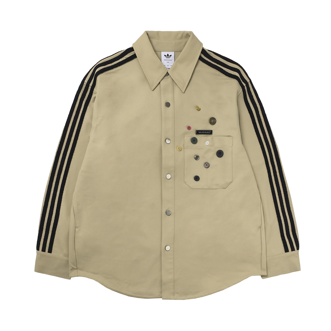 아디다스 x 송 포 더 뮤트 셔츠 자켓 스톤 카키 - KR 사이즈(Adidas x Song for the Mute Shirt Jacket Stone Khaki - KR Sizing)