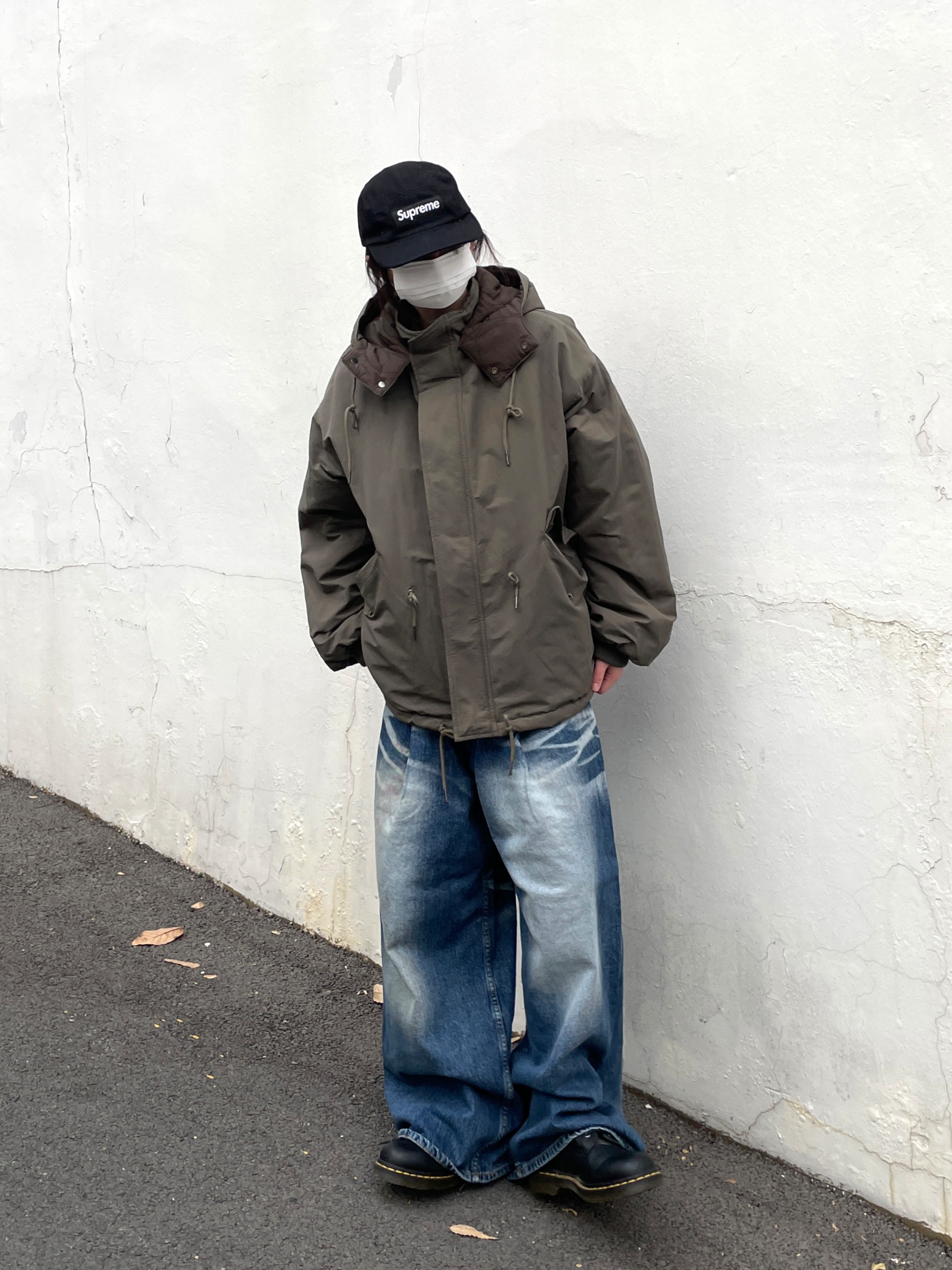 Supreme Denim Camp Cap Black - 24SS 착용 스타일 - 1