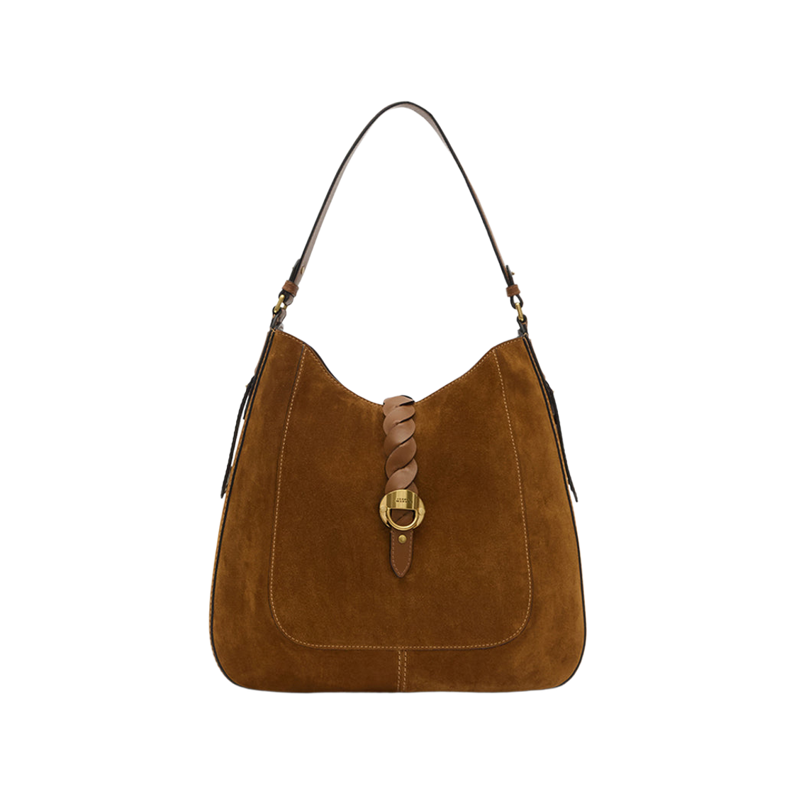 PP0353FA-C2C21M-50CO Isabel Marant Altay Hobo Suede Calfskin Leather Bag Cognac - 25FW