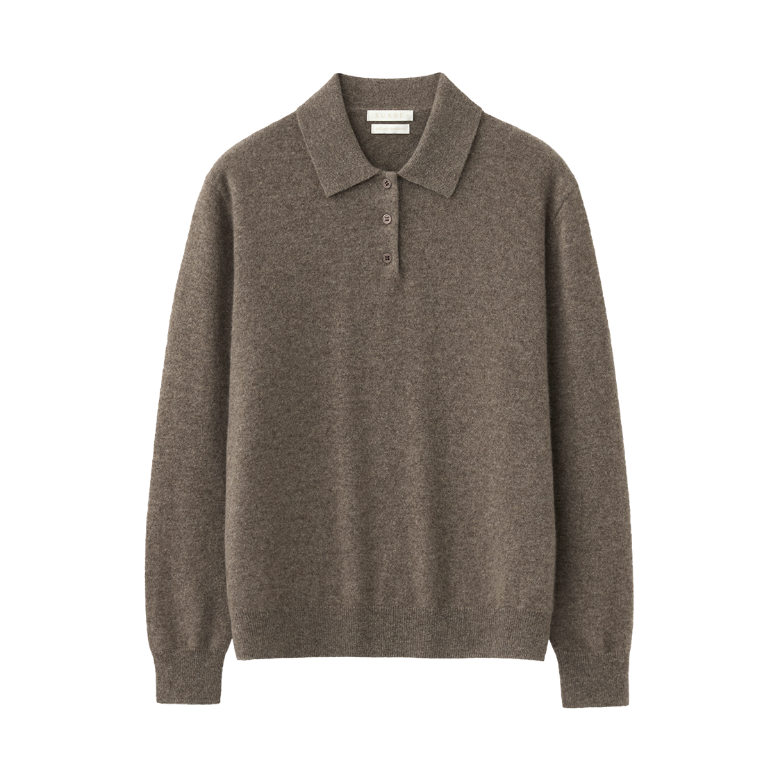 SBE3CK03WBR Suare women cashmere 100 button collar knit brown