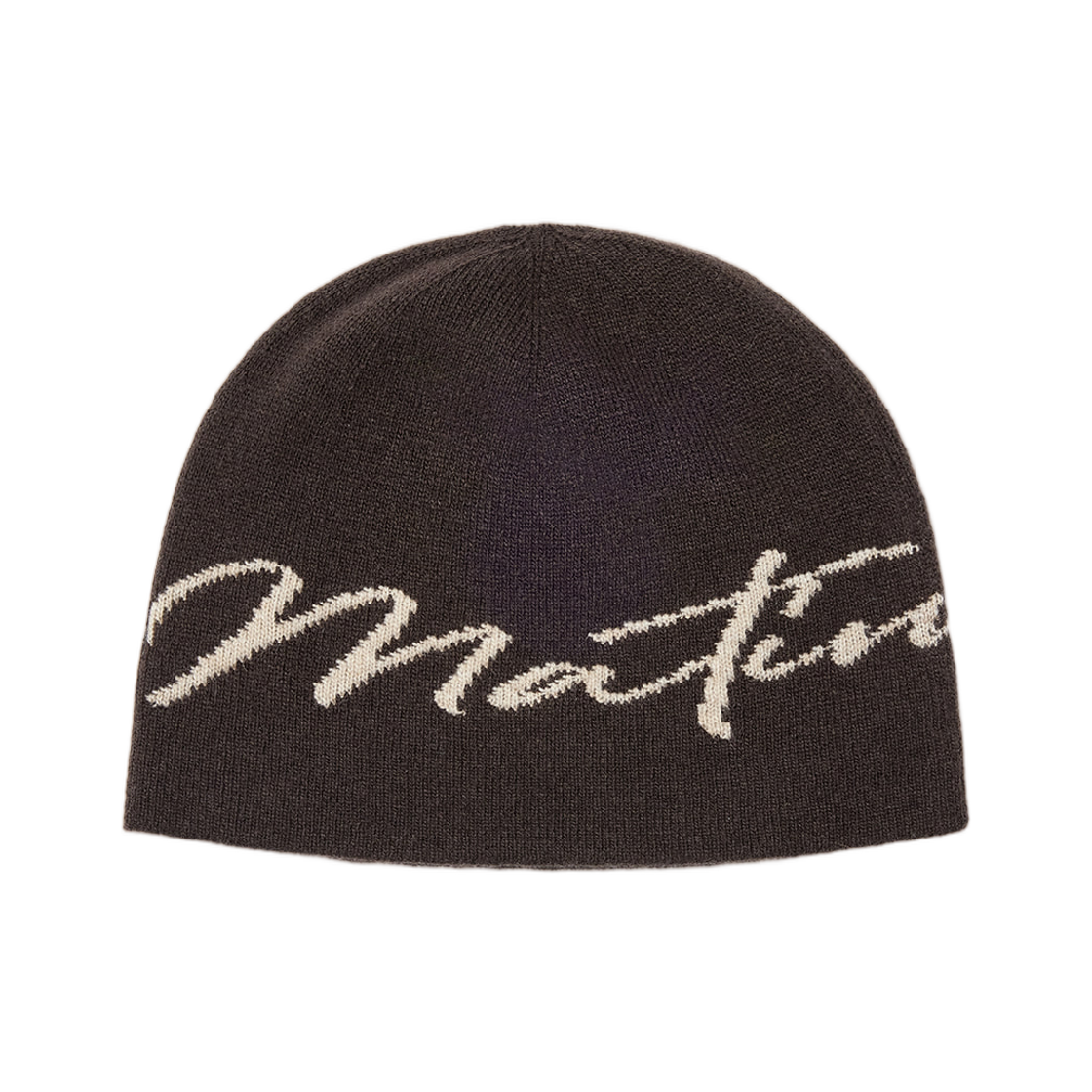 MK2577BN001MBR Matin Kim Matin Logo Script Beanie Brown