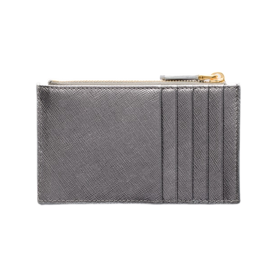 프라다 사피아노 레더 카드 홀더 크롬(Prada Saffiano Leather Card Holder Chrome) - 2