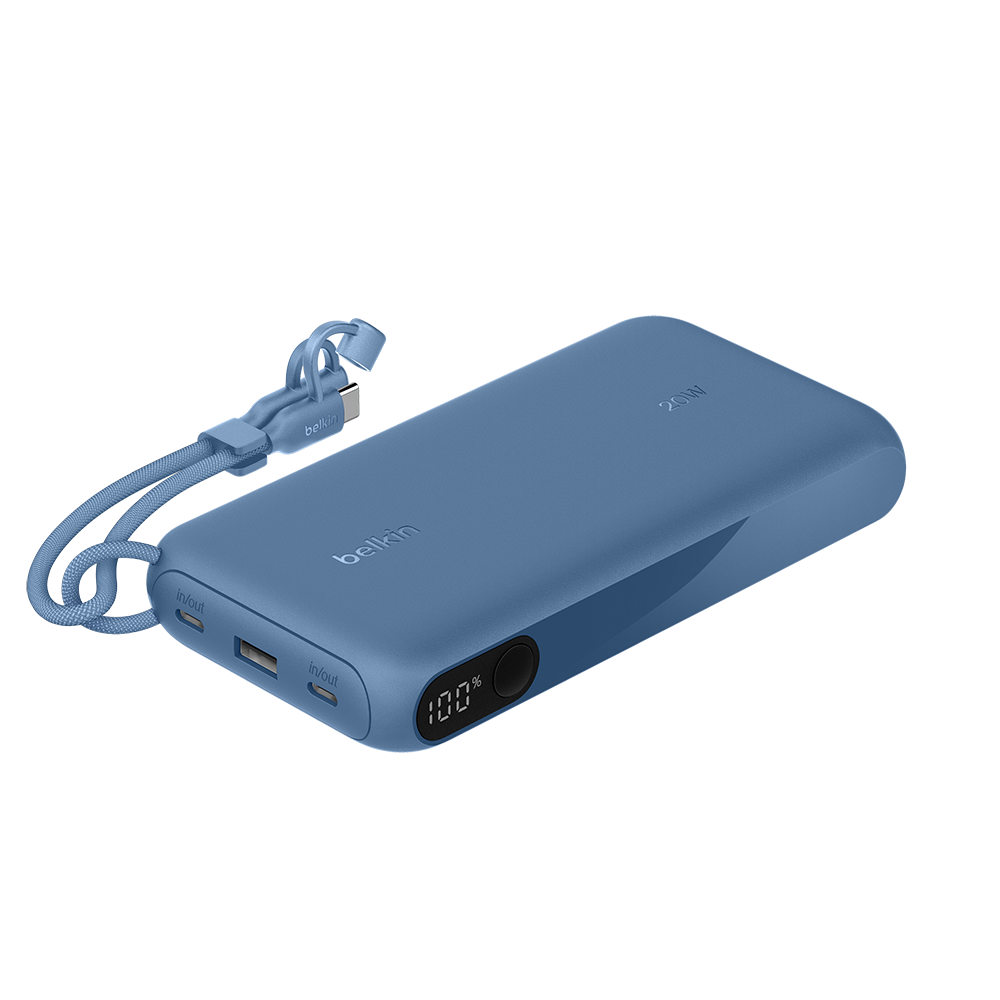 벨킨 20W 20000mAh 디스플레이 고속 충전 보조배터리 BPB028 블루(Belkin 20W 20000mAh Display Quick charge battery BPB028 Blue)