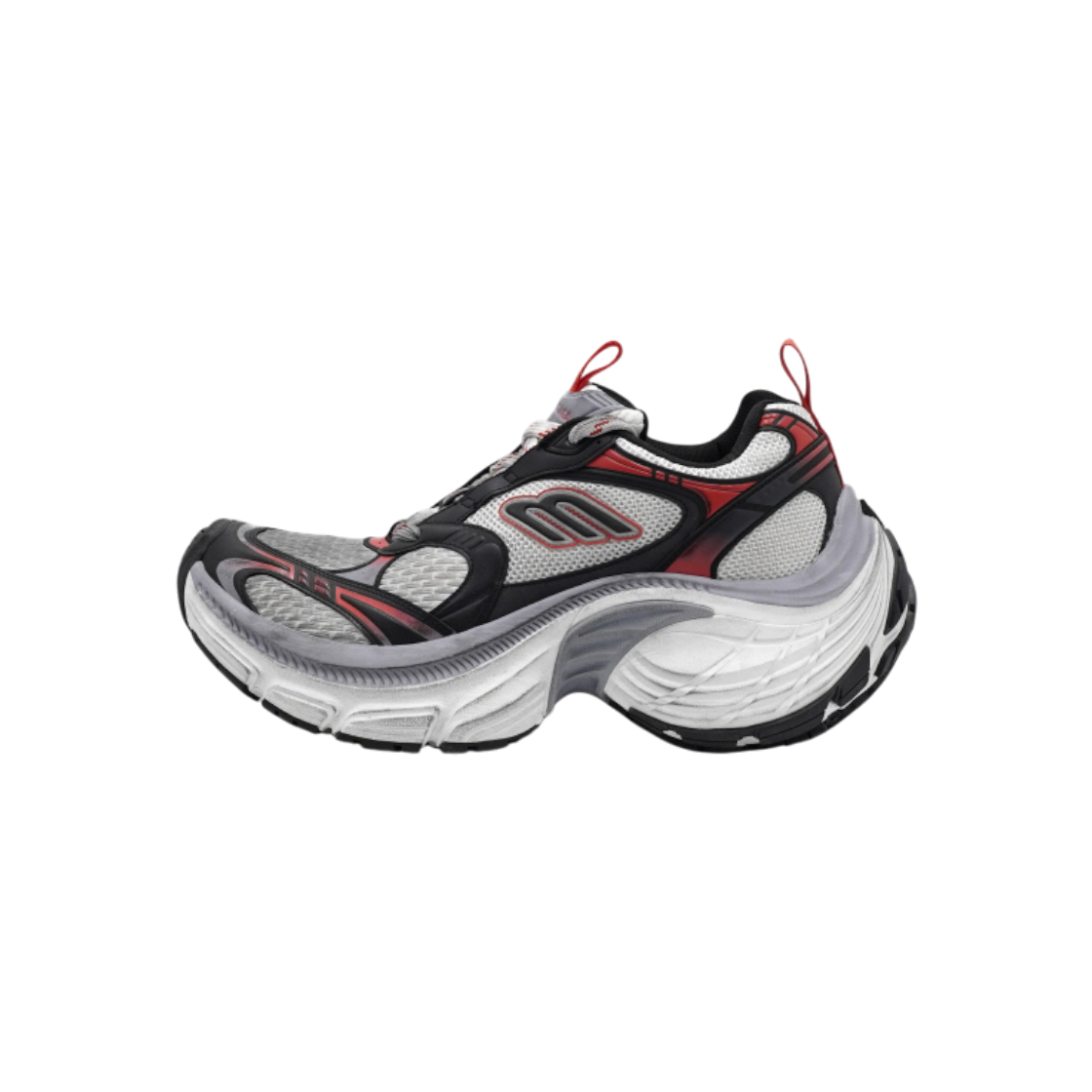 IT5PK56BH926 Balenciaga Red and White 10XL Men's Sneakers