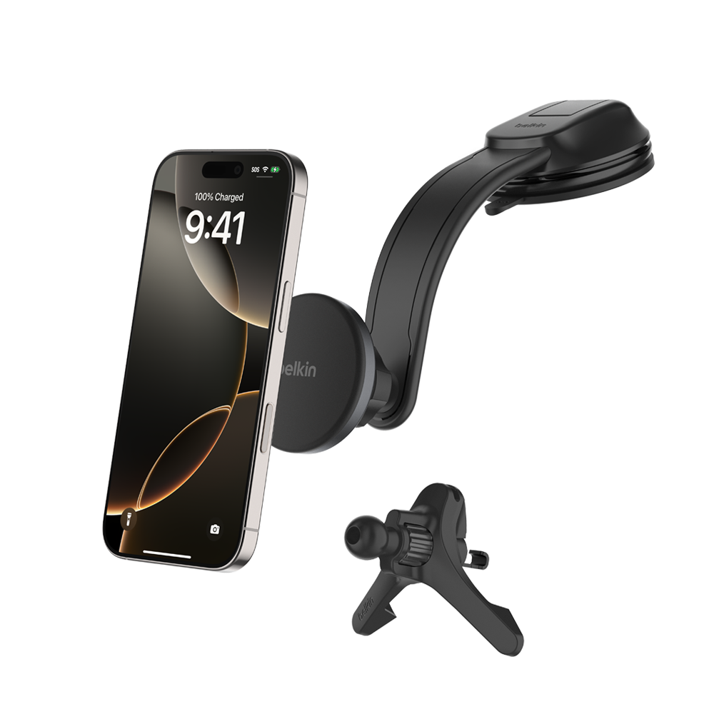 벨킨 Qi2 15W 차량용 무선충전기 송풍구+대시보드 WIC012(Belkin Qi2 15W Wireless Charger Stand for Vent+Dash Mount WIC012)