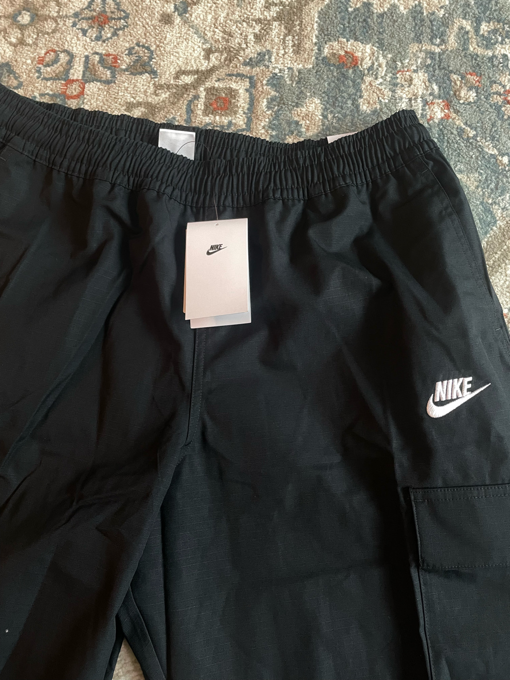Nike Club Woven Cargo Pants Black - Asia 착용 스타일 - 2