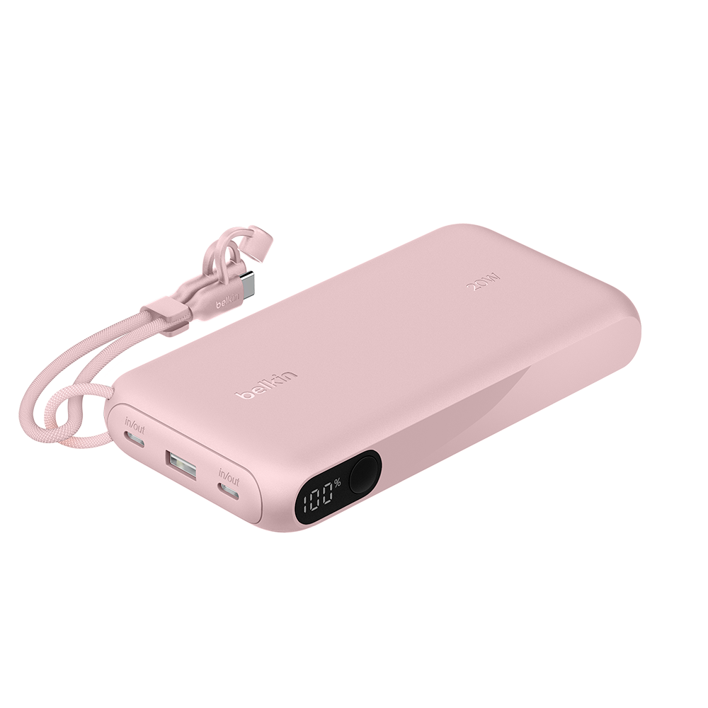 벨킨 20W 20000mAh 디스플레이 고속 충전 보조배터리 BPB028 핑크(Belkin 20W 20000mAh Display Quick charge battery BPB028 Pink)