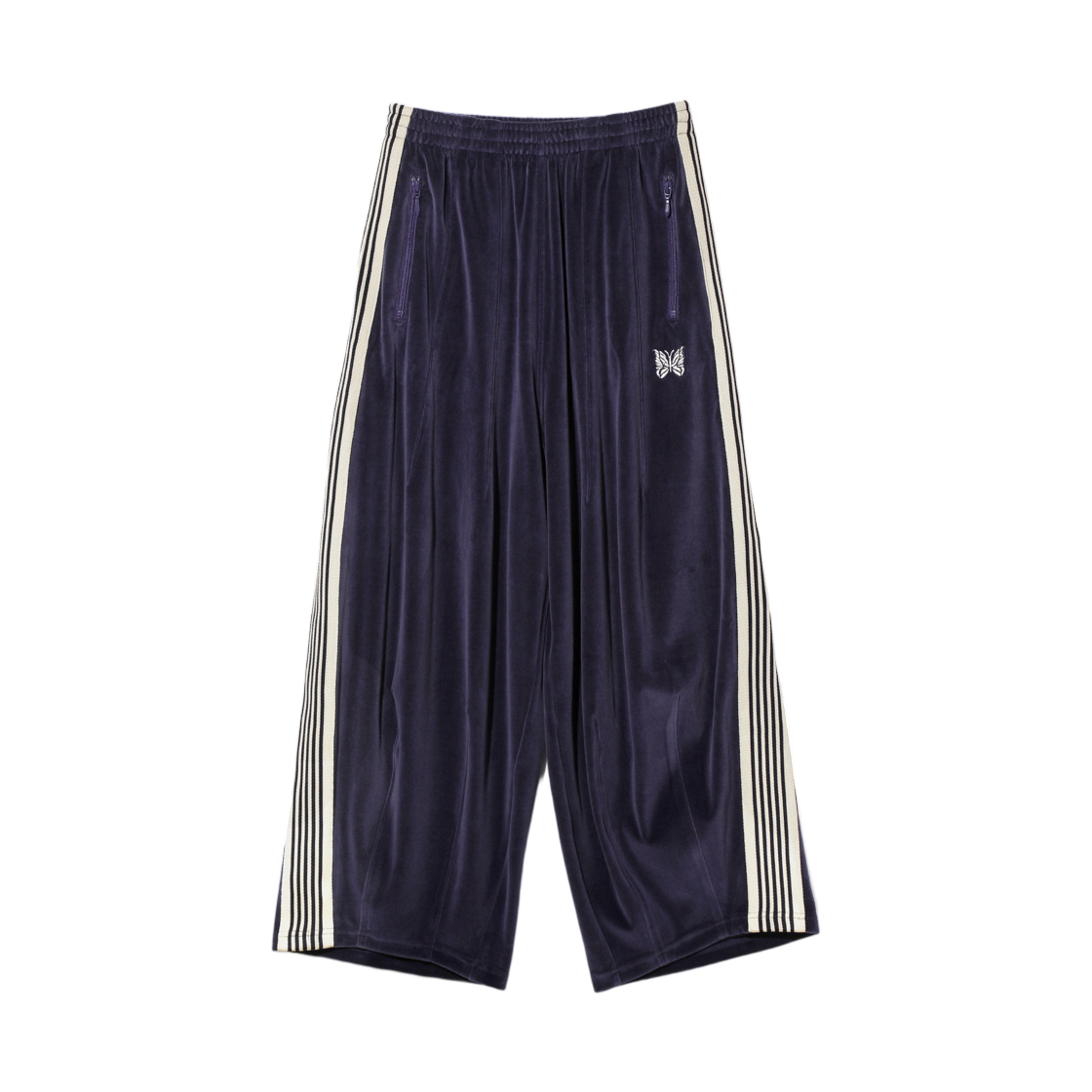 니들스 H.D. 트랙 팬츠 C/PE 벨루어 네이비(Needles H.D. Track Pant C/PE Velour Navy) - 1