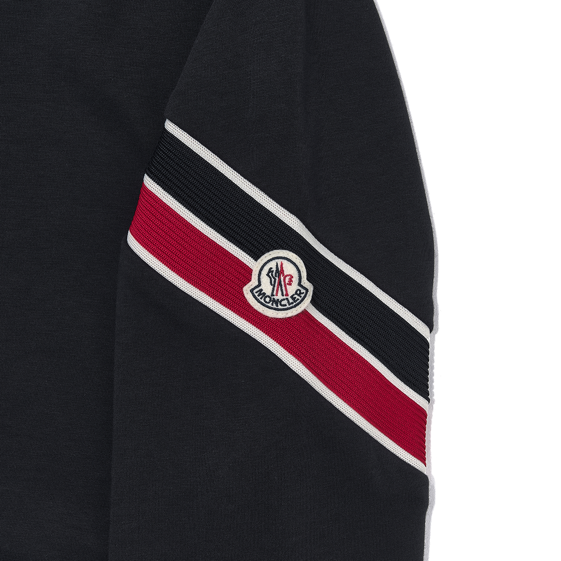 몽클레르 3-컬러 트림 집업 스웨트셔츠 네이비 블루 - 24FW(Moncler 3-Color Trim Zip-Up Sweatshirt Navy Blue - 24FW) - 4