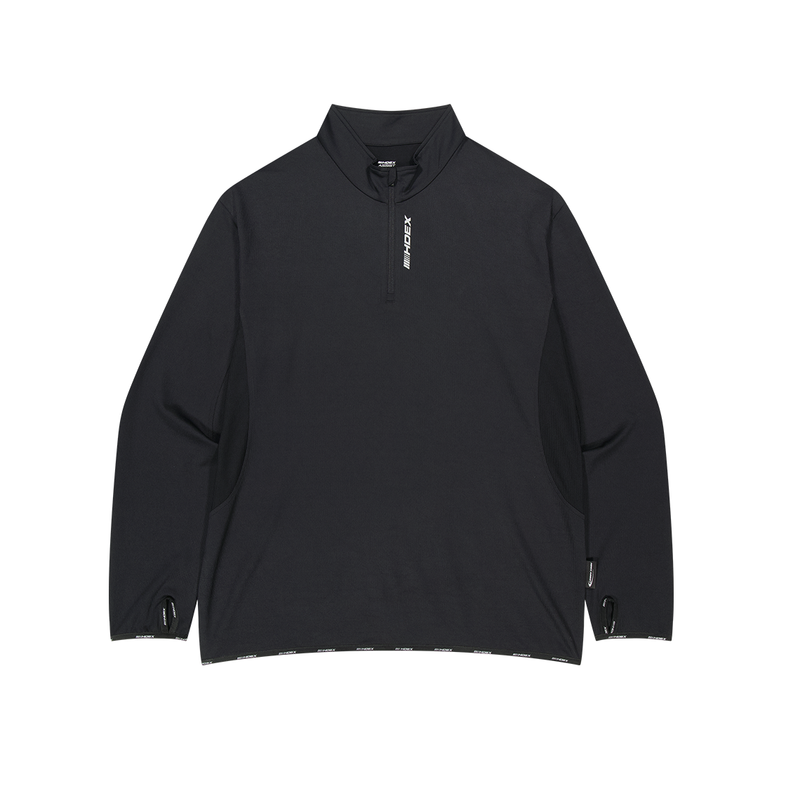 H253MRSTL200BK HDEX Assist Waffle Performance Half Zip-up Black