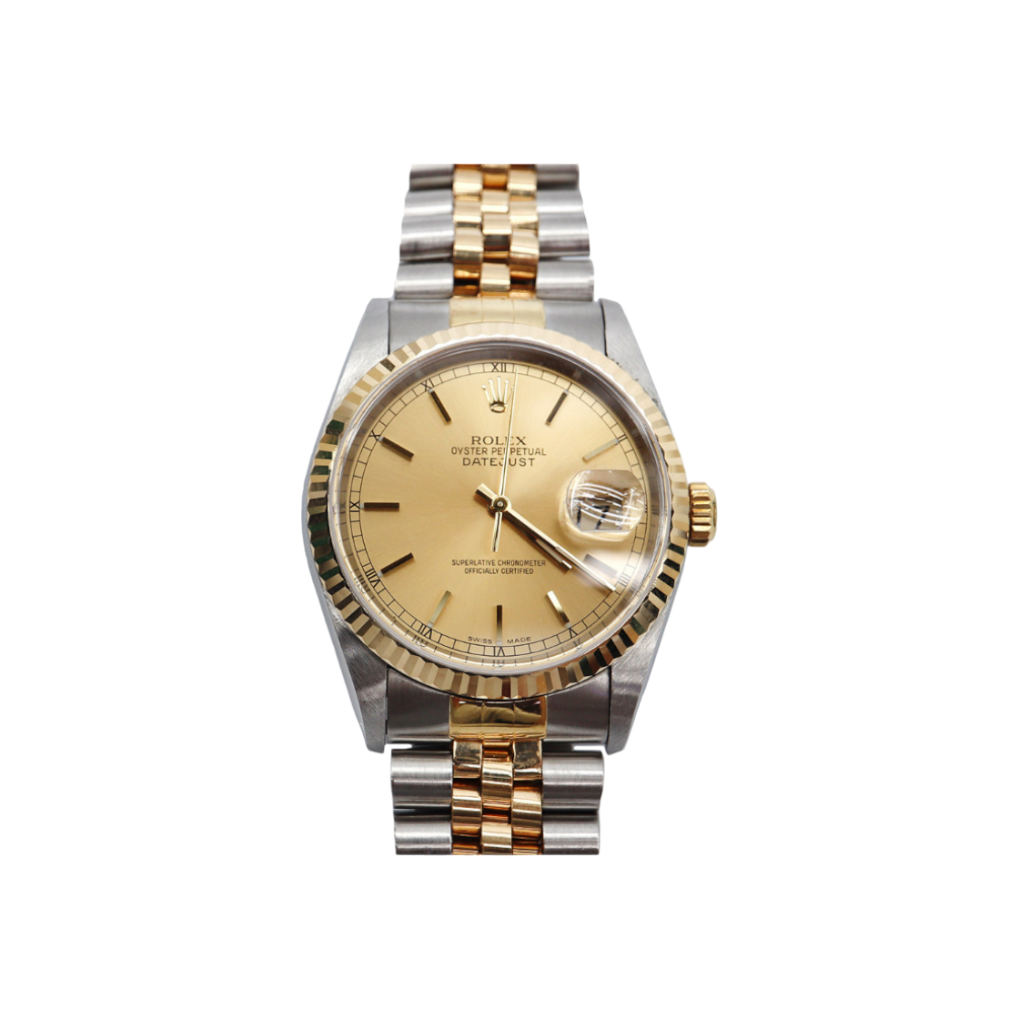 ITM355NFRFEP Rolex 16013 18K Yellow Gold Steel Combo Datejust 36 Men's Watch