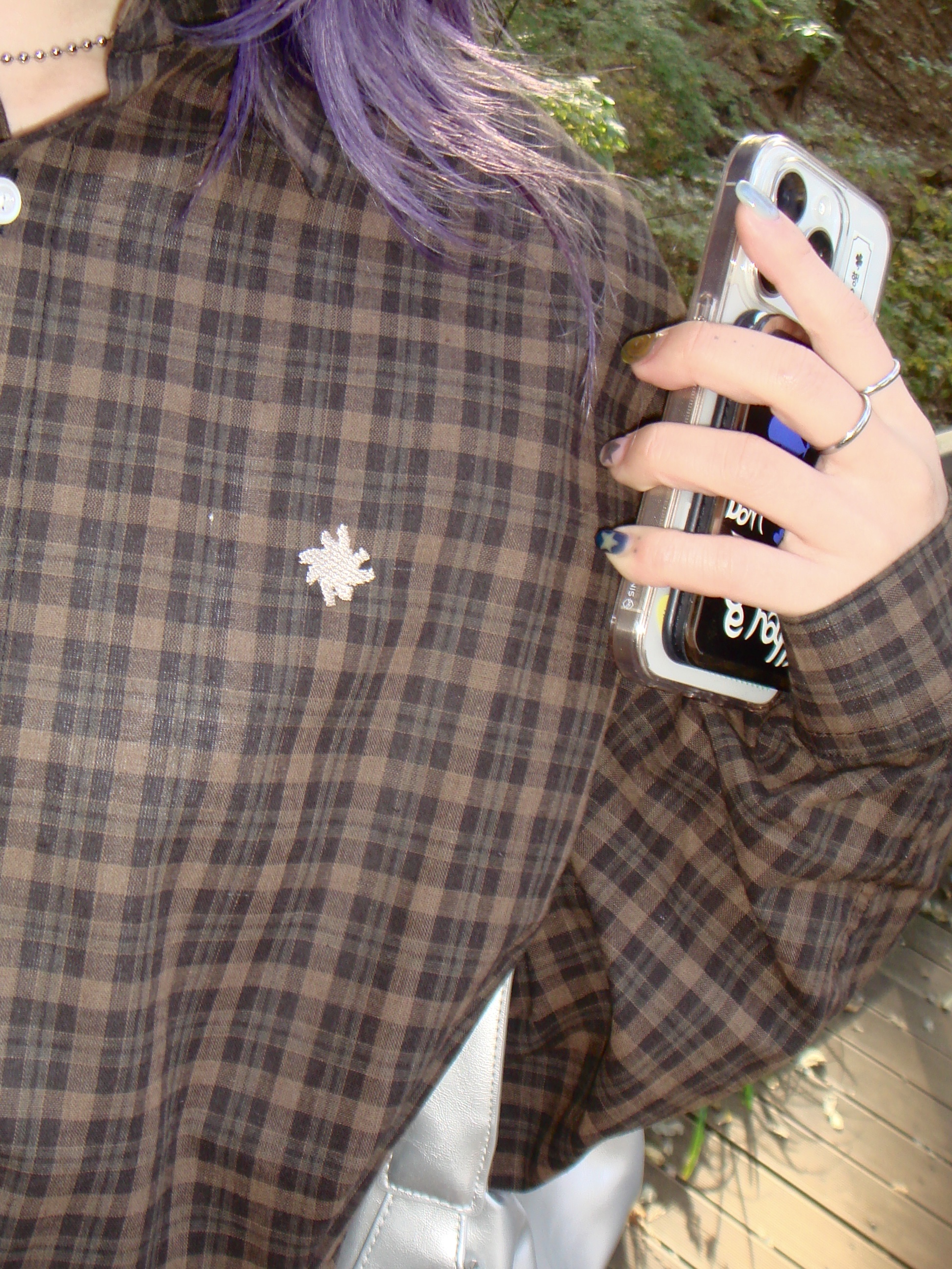 SLOW RECORD HOUSE Vintage Check Shirt Khaki 착용 스타일 - 8