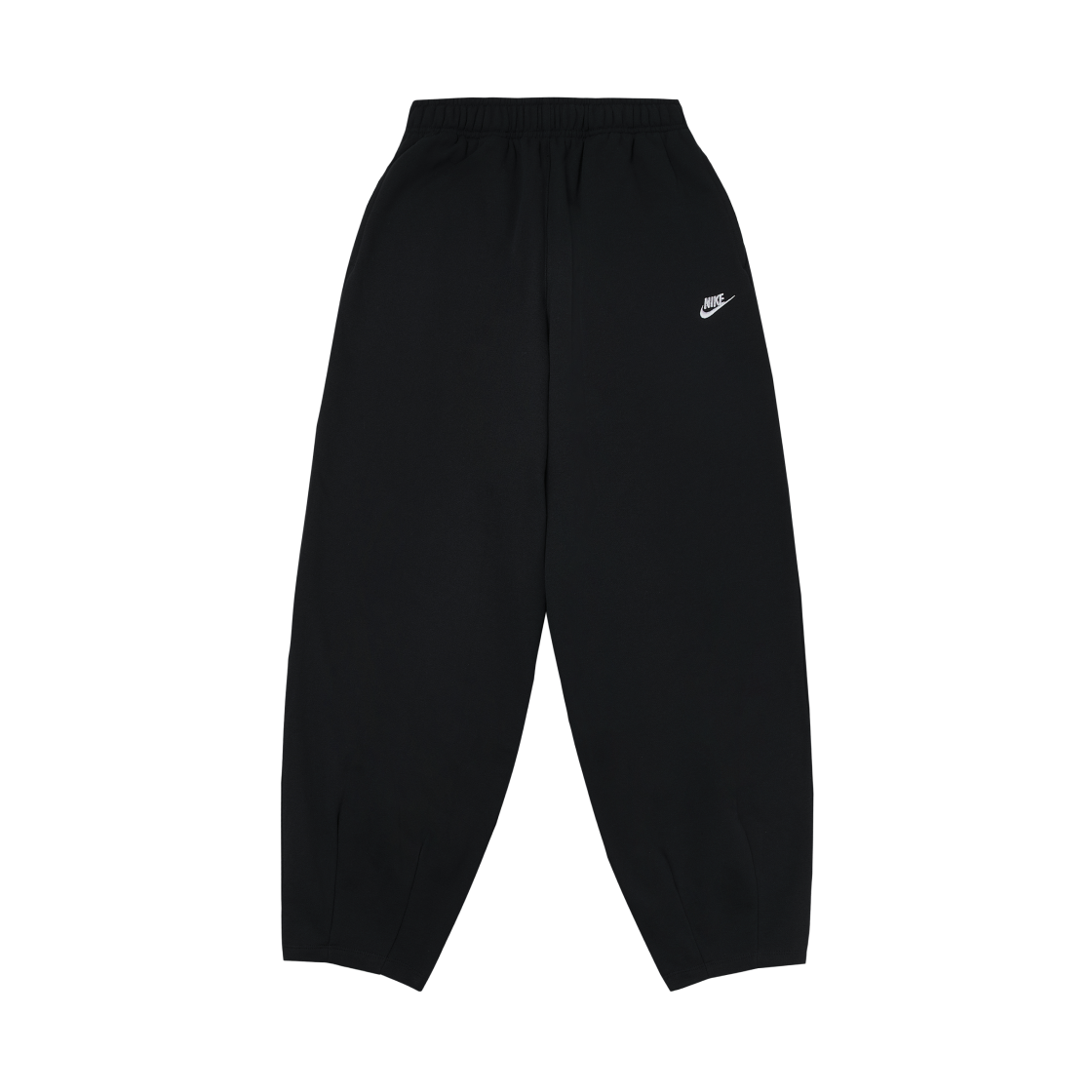 나이키 클럽 플리스 오버사이즈 프렌치 테리 팬츠 블랙 화이트 - 아시아(Nike Club Fleece Oversized French Terry Pants Black White - Asia)
