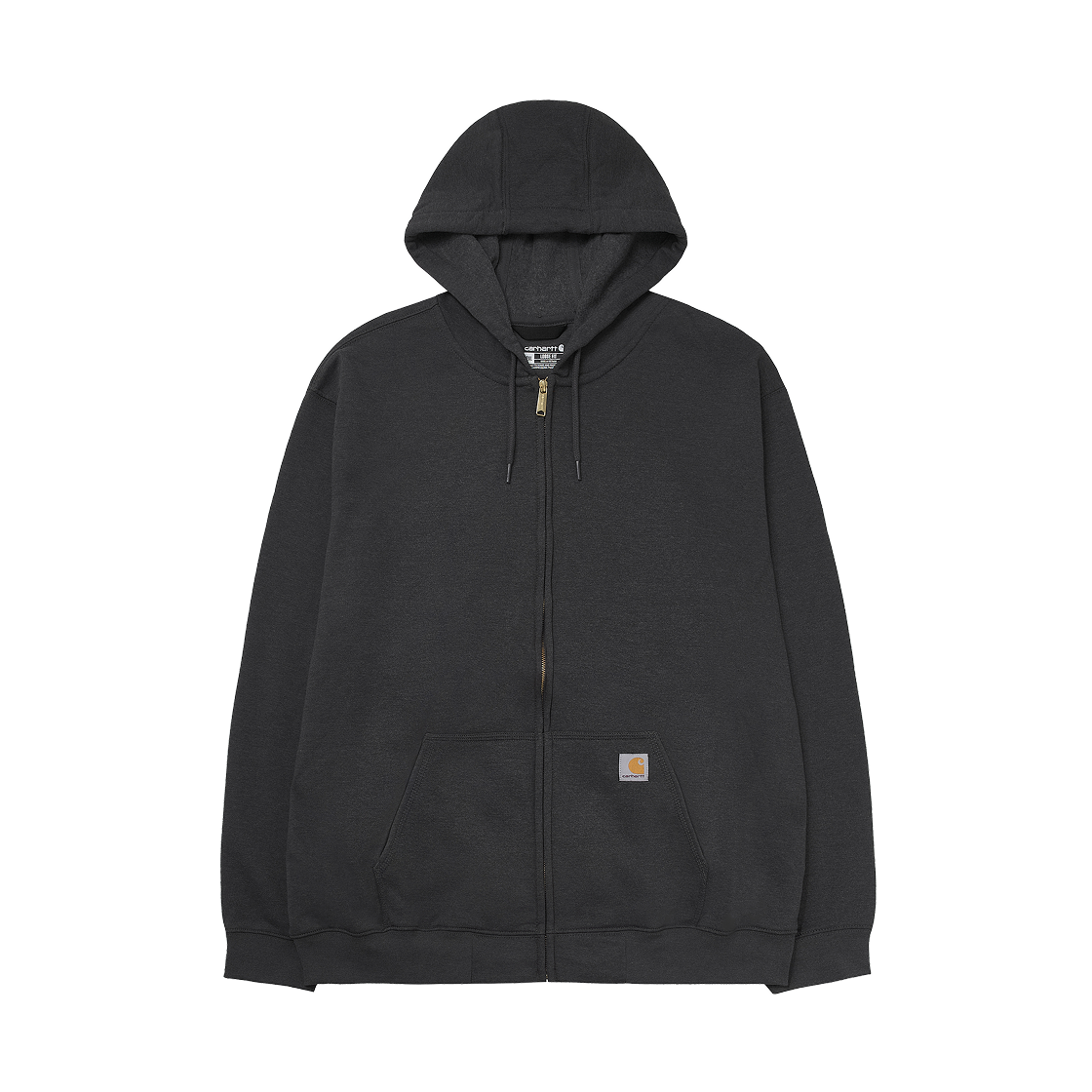 칼하트 루즈 핏 미드웨이트 레귤러 풀 집 스웨트셔츠 카본 헤더(Carhartt Loose Fit Midweight Regular Full Zip Sweatshirt Carbon Heather)