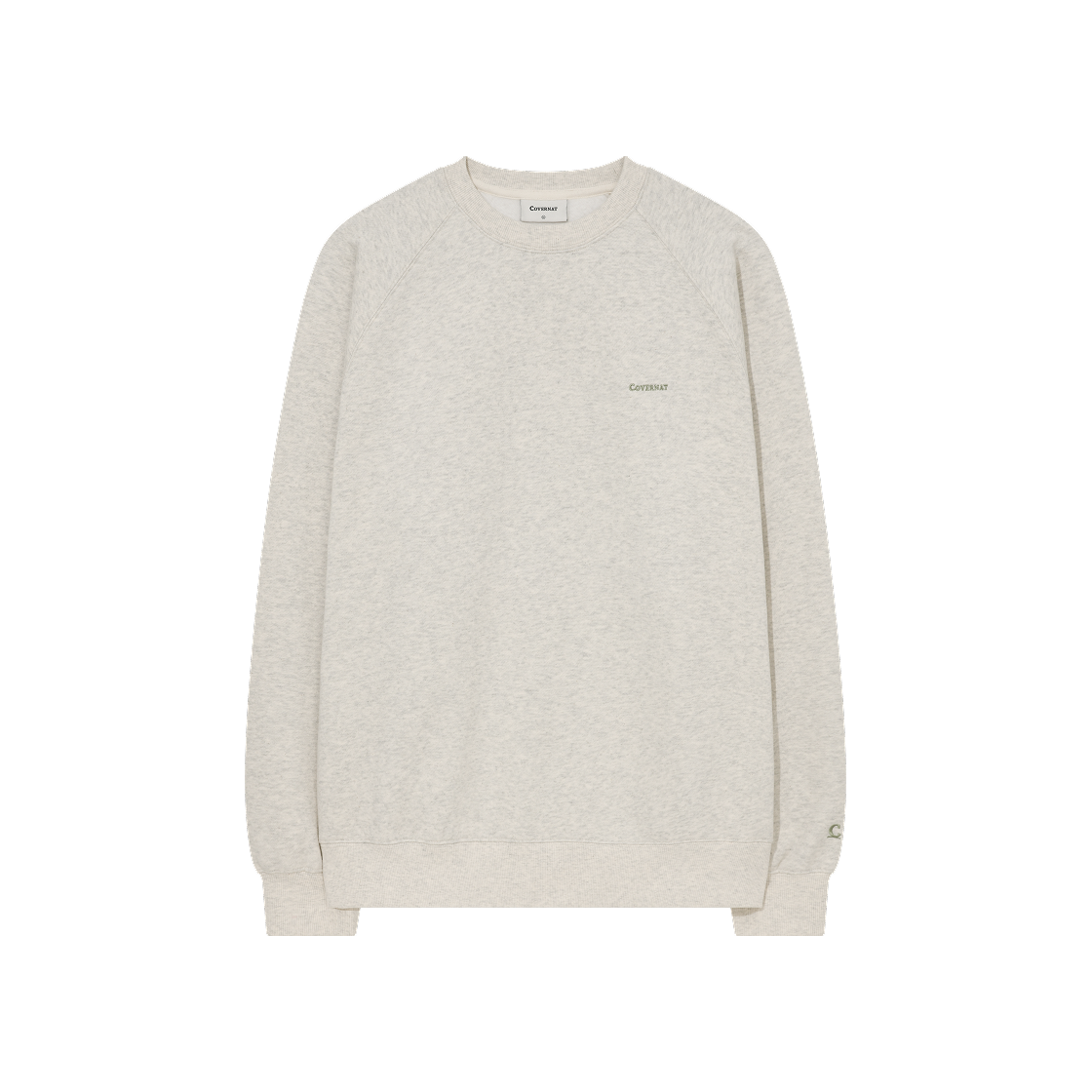 CO2503CR04OT Covernat Small Logo Brushed Sweatshirt Oatmeal