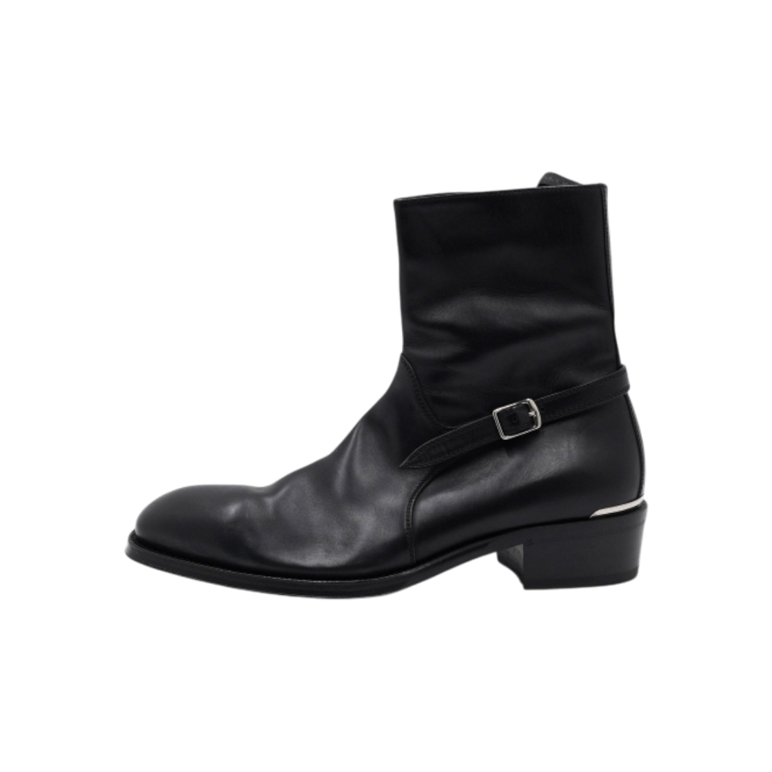 ITFQFWW5N4EB Alexander McQueen Black Calfskin Men's Ankle Boots