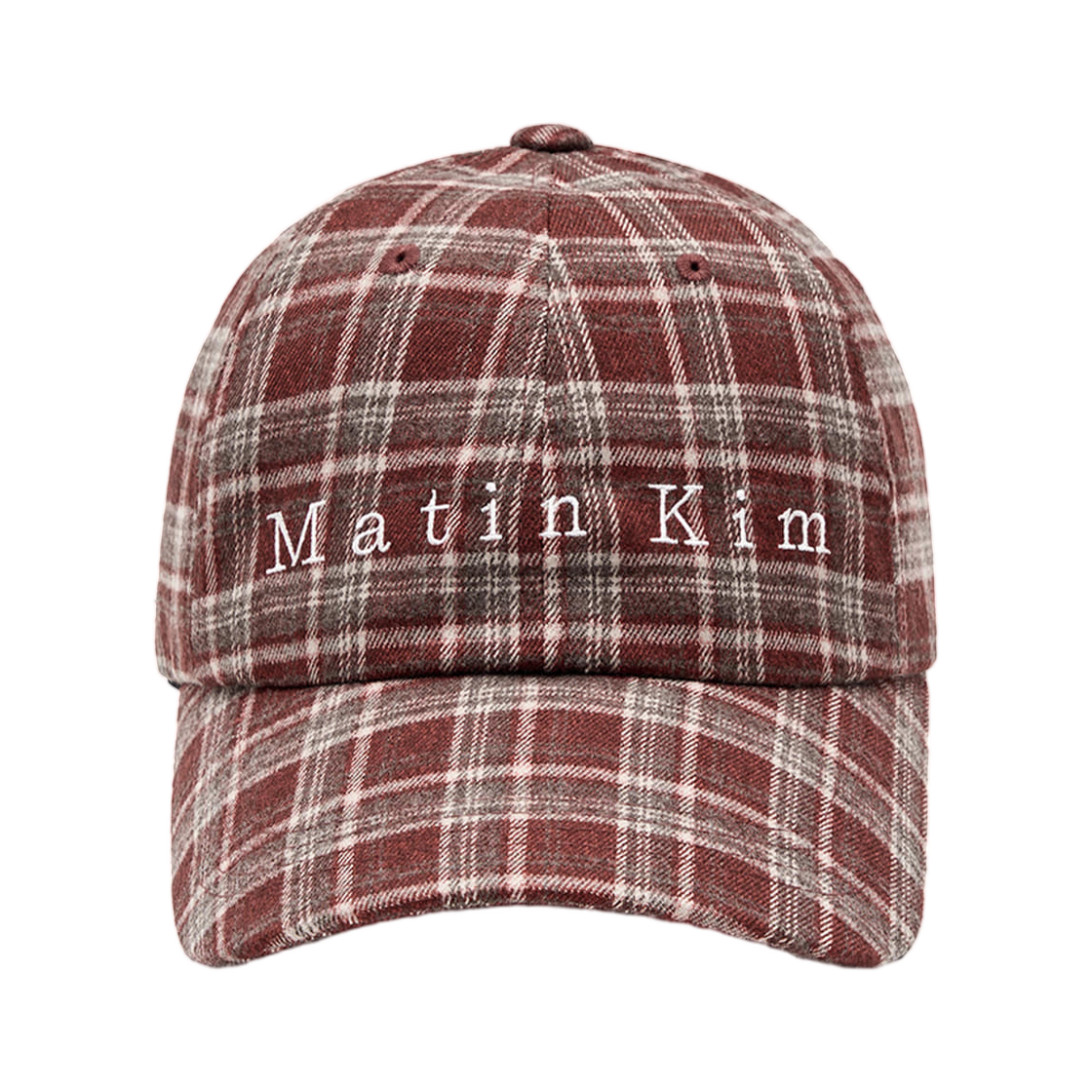 MK259OHT039MRD Matin Kim Matin Typo Check Ball Cap Red