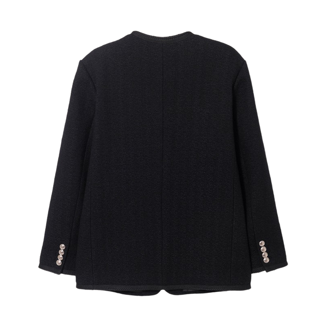 던스트 컬러리스 트위드 자켓 블랙(Dunst Collarless Tweed Jacket Black) - 2