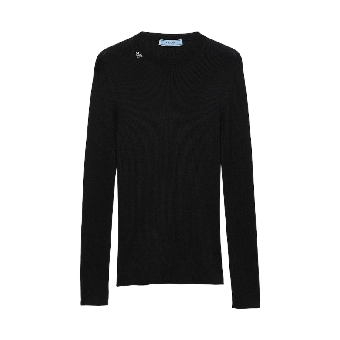 P24Z2C-18PX-F0002 (W) Prada Wool Crew-Neck Sweater Black