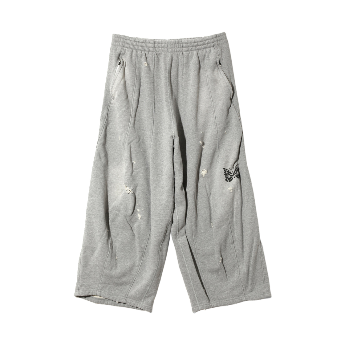 니들스 디컨스트럭티드 H.D. 스웨트팬츠 코튼 프렌치 테리 H. 그레이(Needles Deconstructed H.D. Sweat Pant Cotton French Terry H. Grey)
