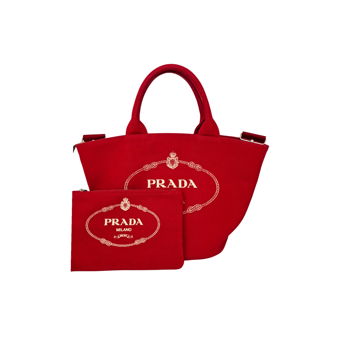 ITQTQRE3QKC8 Prada Kanapa Red Bucket Bag
