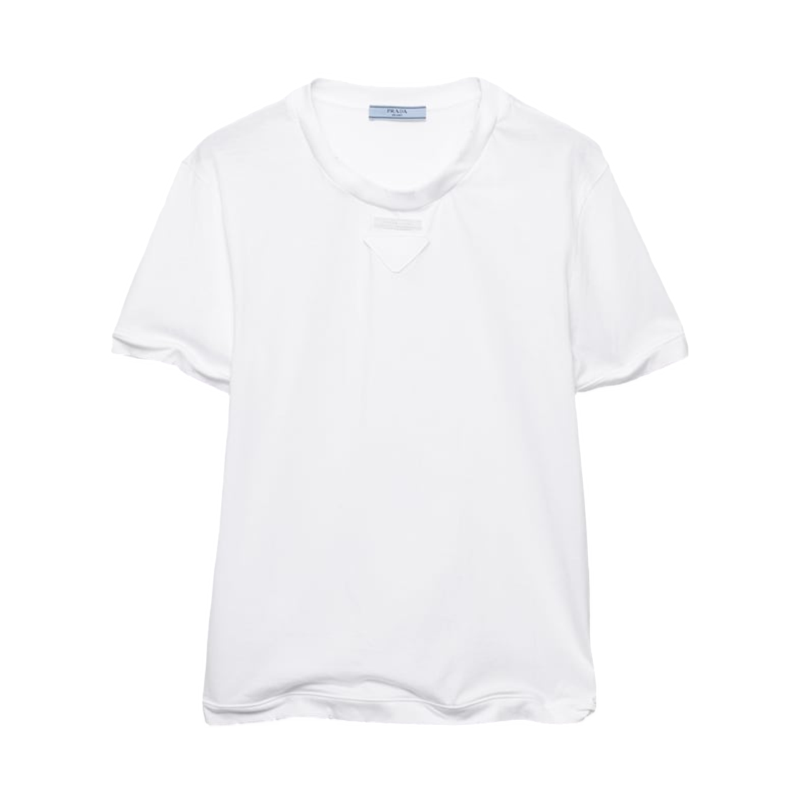 3569B-18QZ-F0009 (W) Prada Cotton Jersey T-Shirt White