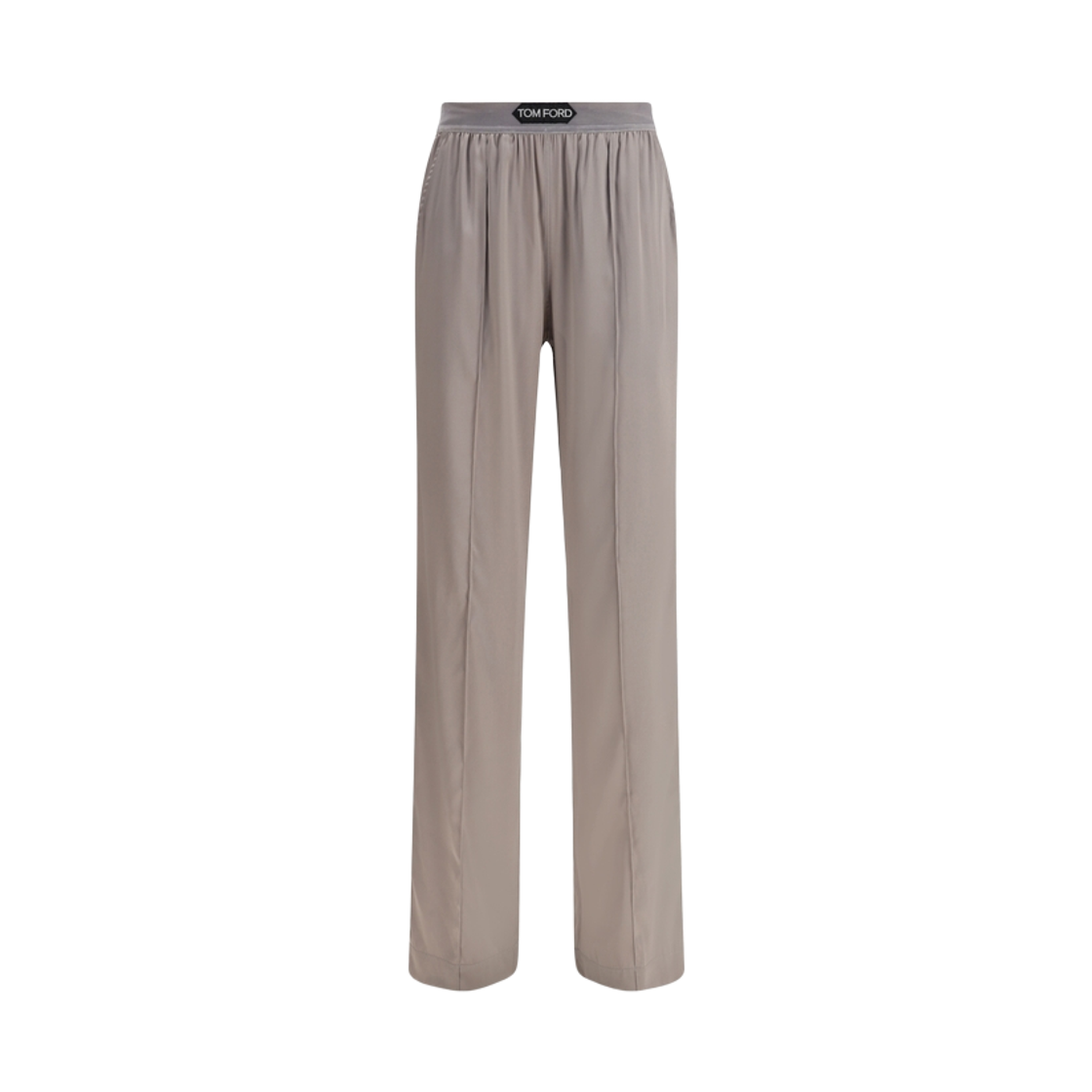 PAW397-FAX881-IG606 (W) Tom Ford Stretch Silk Straight Pants Grey