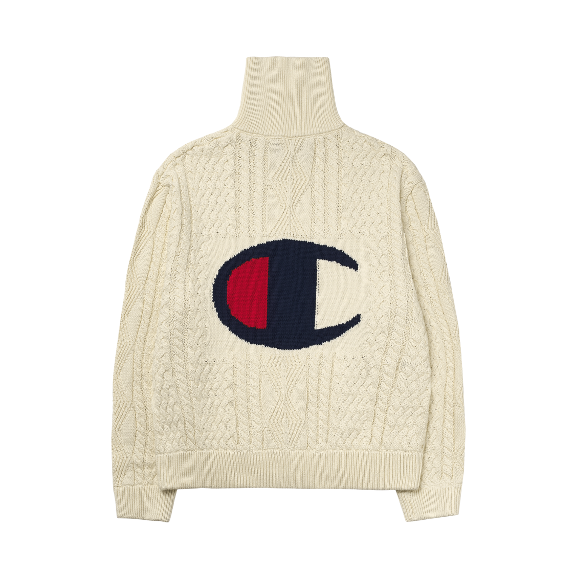자라 x 챔피온 자카드 케이블 니트 가디건 에크루(Zara x Champion Jacquard Cable Knit Cardigan Ecru)