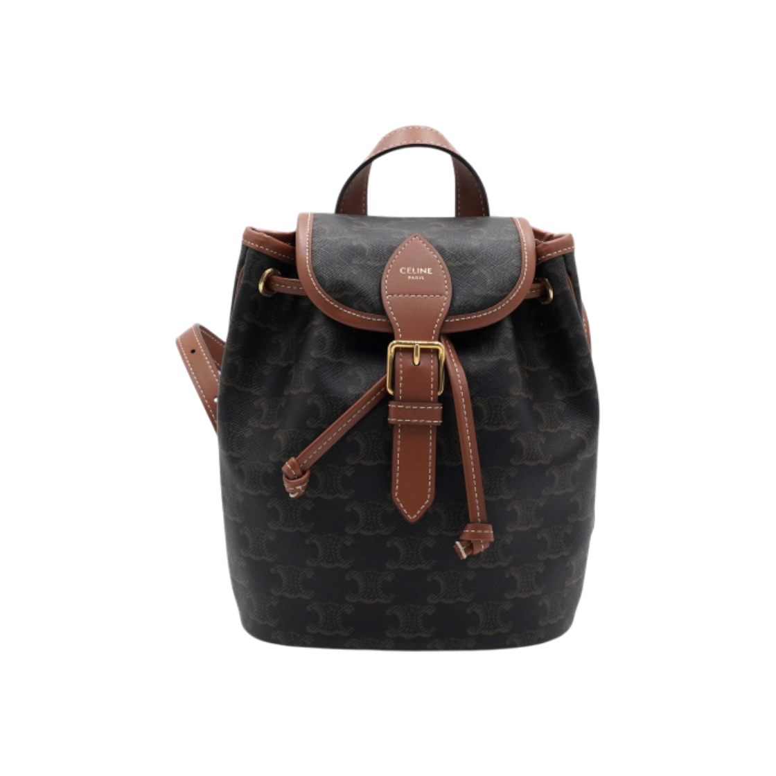 셀린느 197662CAS.04LU 트리옹프 캔버스 탄 미니 폴카 백팩 aa57508(Celine Triomphe Canvas Tan Mini Polka Backpack) - 1