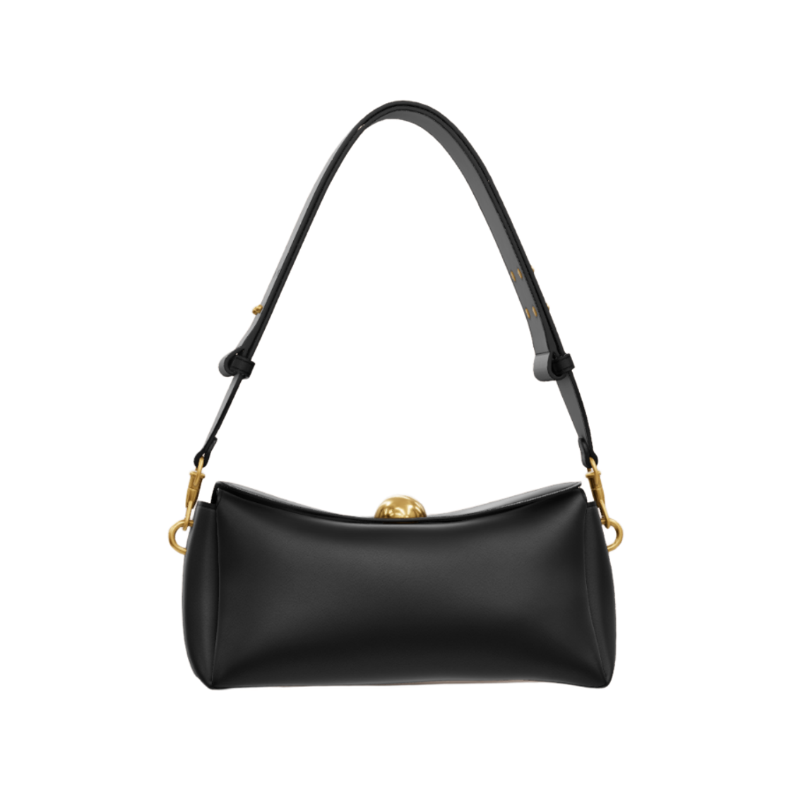 ULL027-AL0103-001 AMI Carousel Bag in Smooth Leather Black