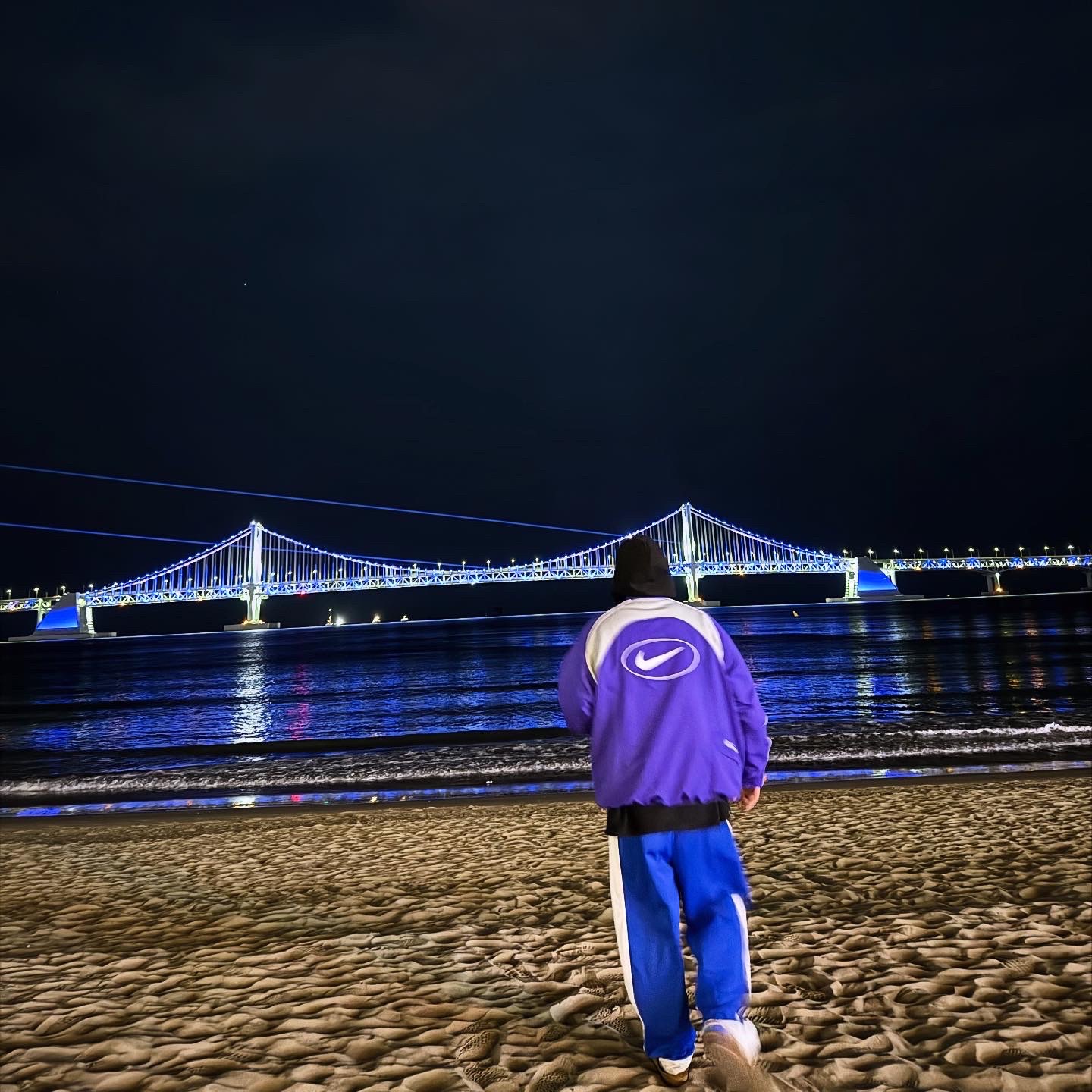 Supreme x Nike Track Jacket Purple - 25SS, Supreme x Nike Arc Corduroy 6-Panel Purple - 22SS 착용 스타일 - 1