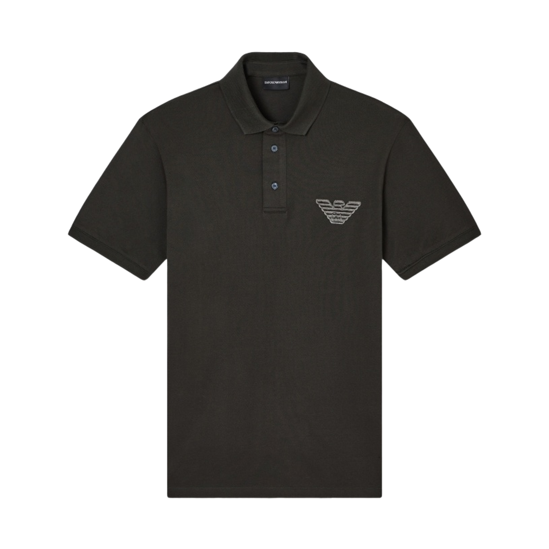 EM003524AF12955U8120 Emporio Armani Logo Cotton Polo Shirt Dark Green
