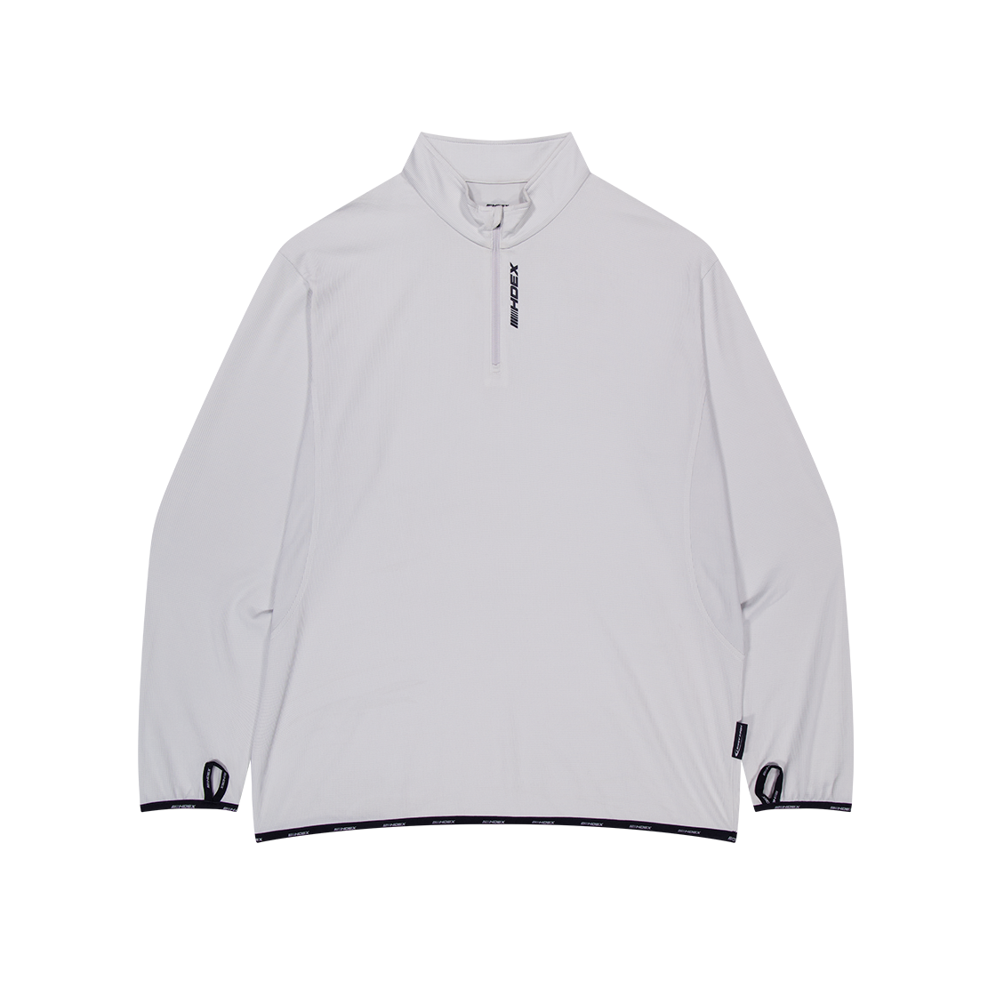 H253MRSTL20LGY HDEX Assist Waffle Performance Half Zip-up Light Gray
