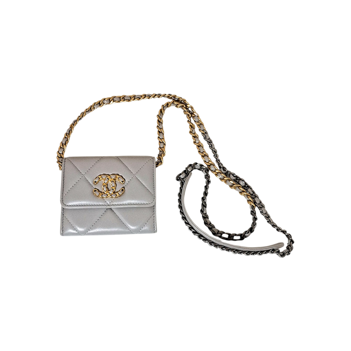IT5A2MSH59RR Chanel 19 Chain Lambskin Card Holder