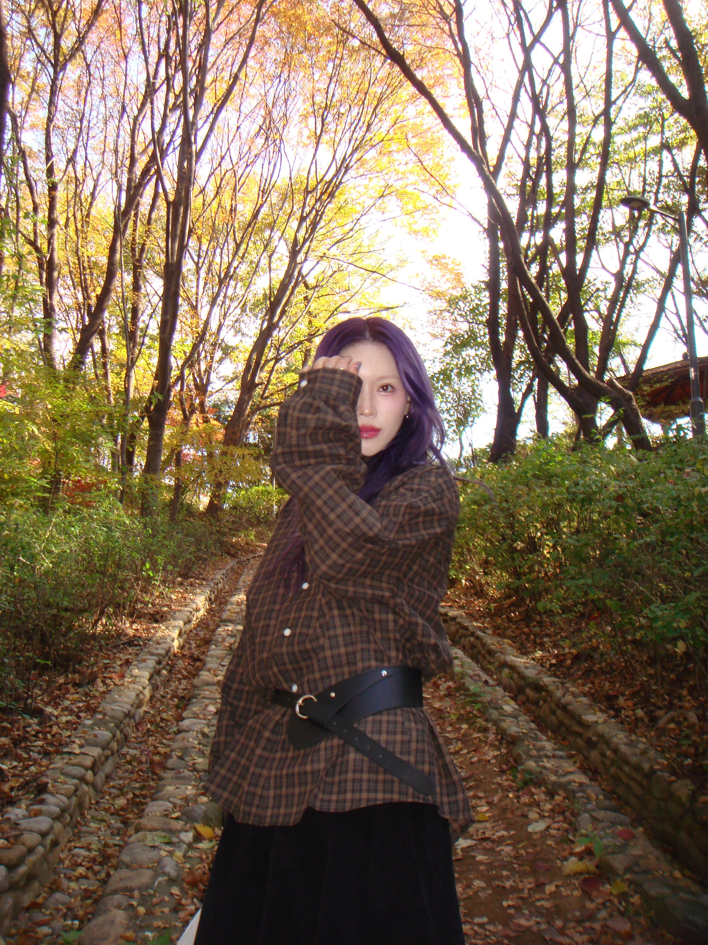 SLOW RECORD HOUSE Vintage Check Shirt Khaki 착용 스타일 - 6