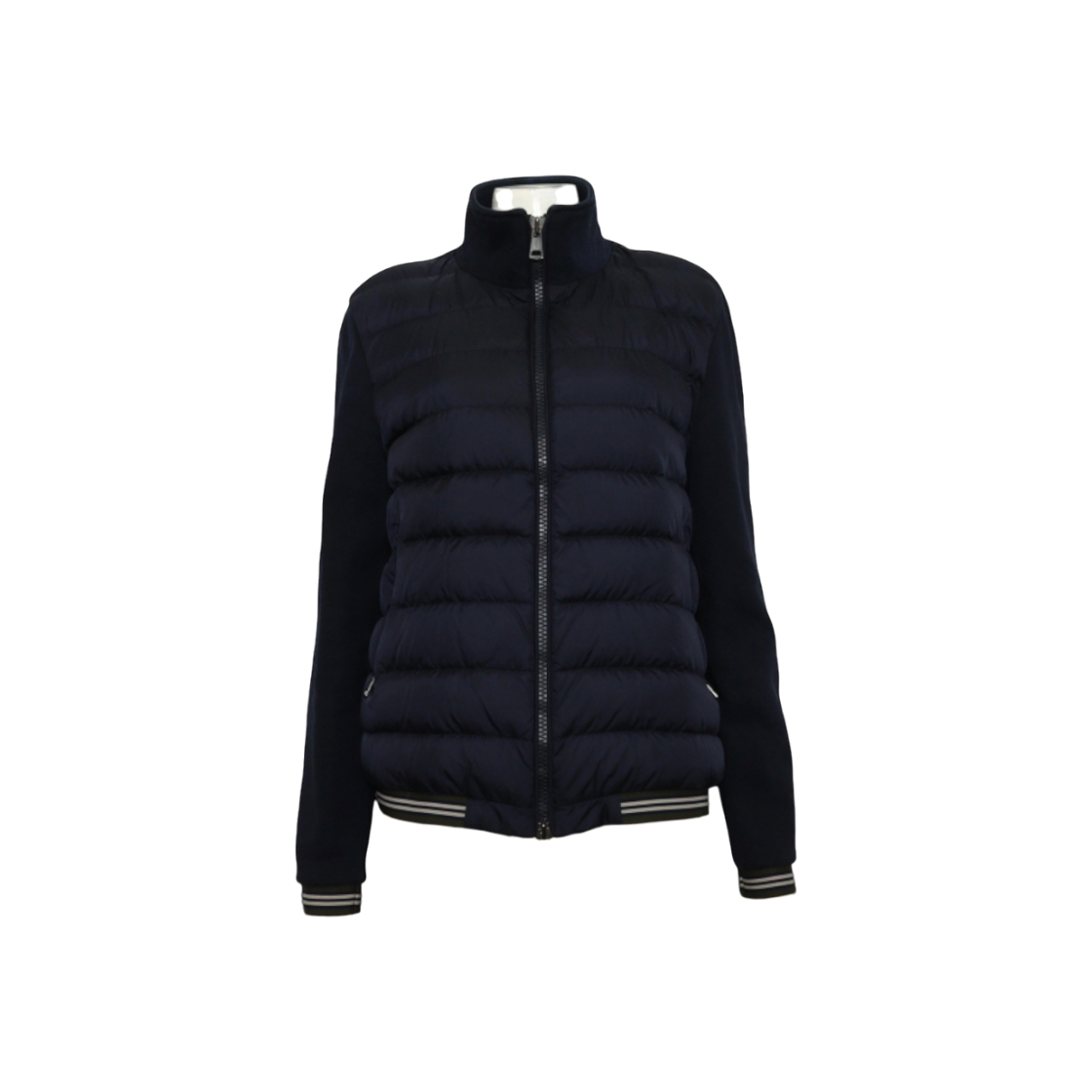 ITSGT9IGSWH3 Moncler Maglia Cardigan B20918 Navy Unisex Knit Padded Zip Jacket