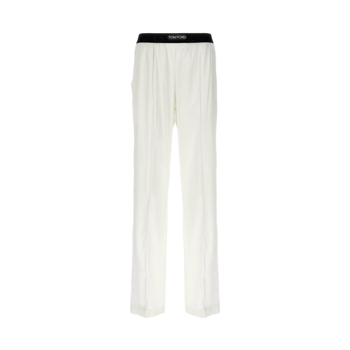 PAW397-FAX881-AW013 (W) Tom Ford Stretch Silk Straight Pants White