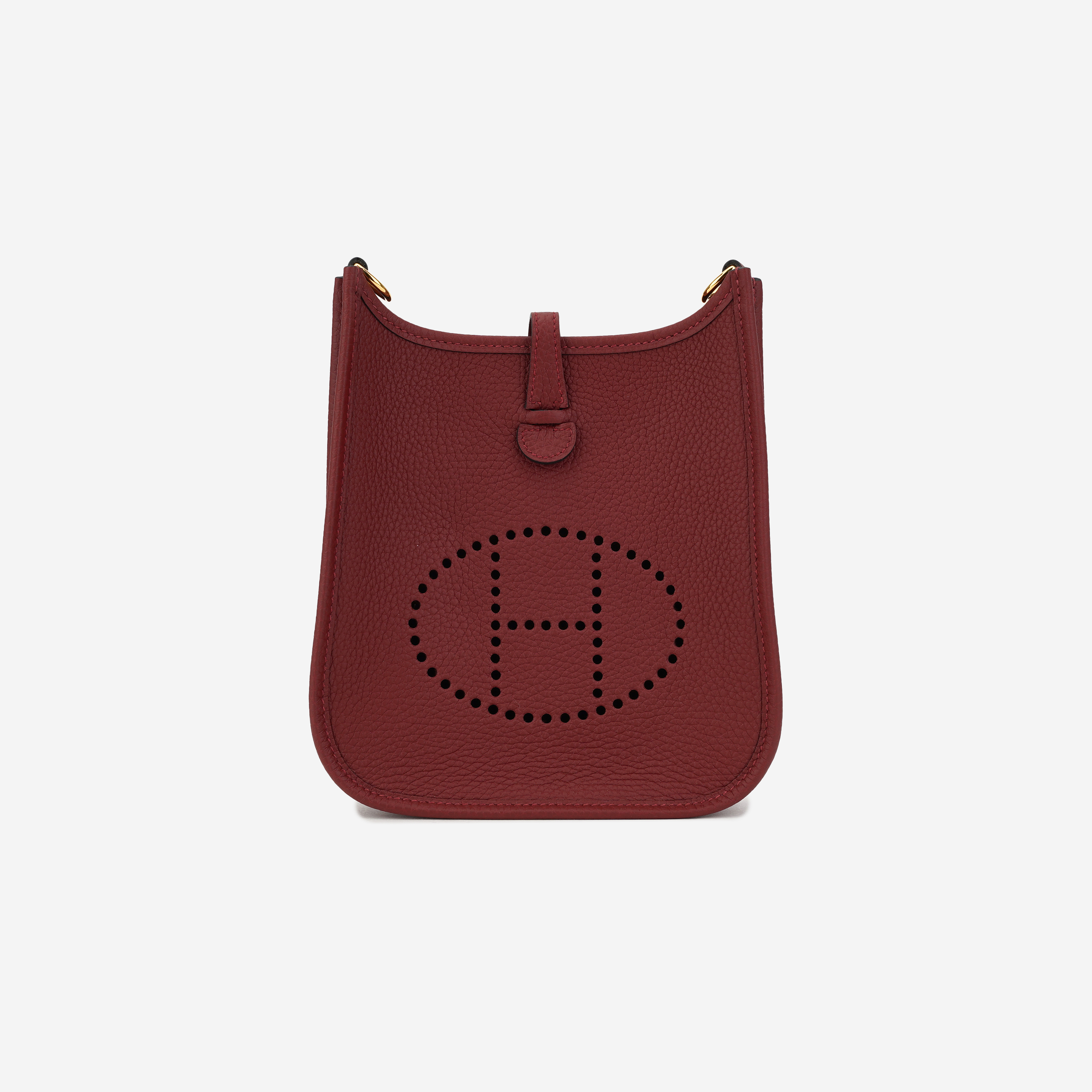 Hermes Evelyne 16 Amazone Bag Clemence & Gold Rouge H