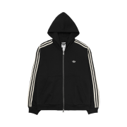 Adidas 3-Stripes Full-Zip Hoodie Black Cream White - KR Sizing