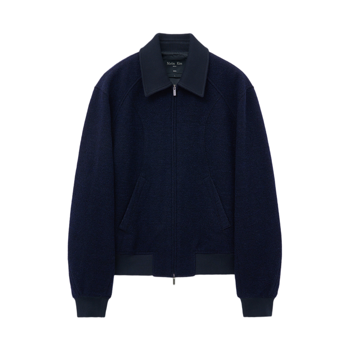 마뗑킴 커브드 포인트 울 점퍼 네이비(Matin Kim Curved Point Wool Jumper Navy)
