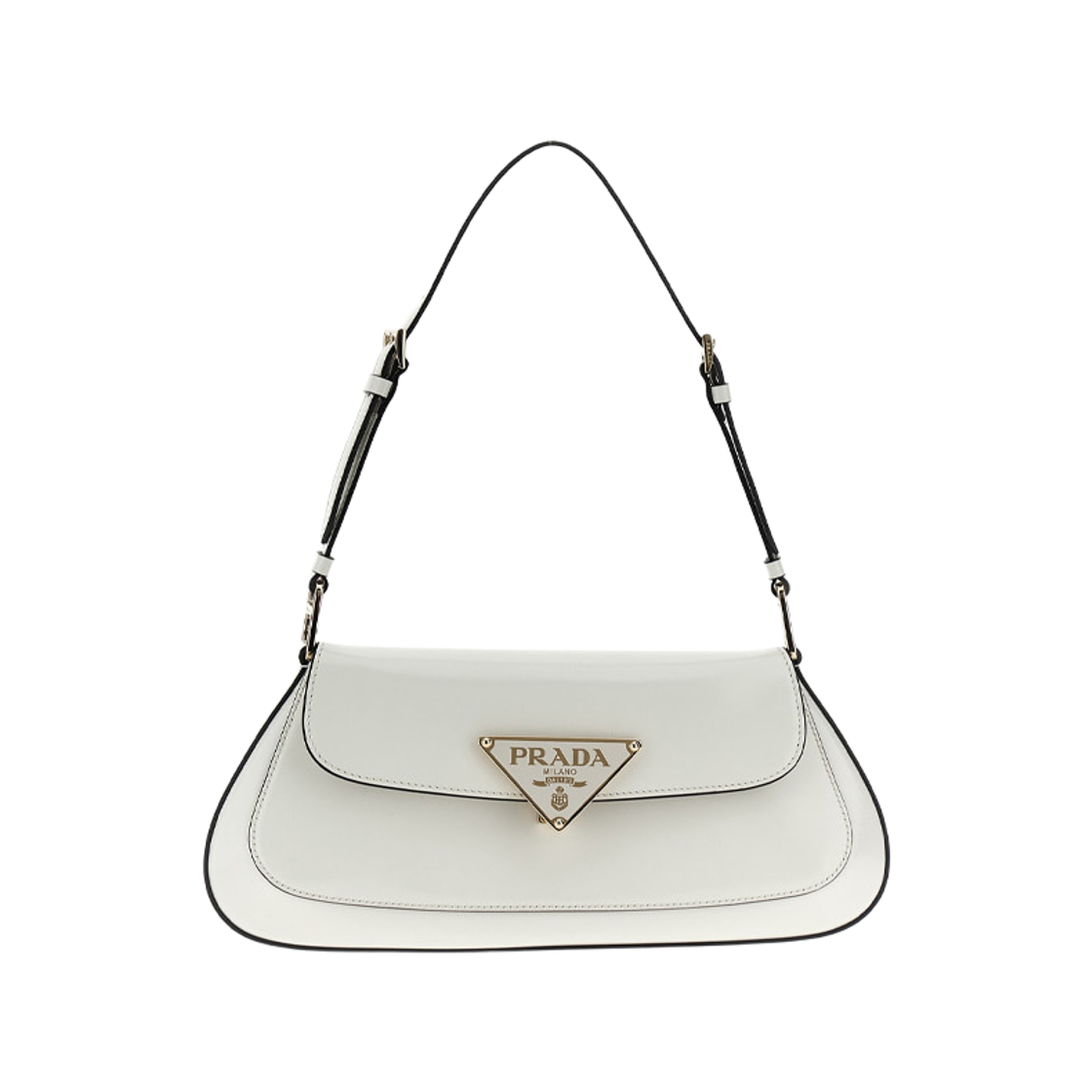 1BD344-ZO6-F02EU Prada Brushed Shoulder Bag White