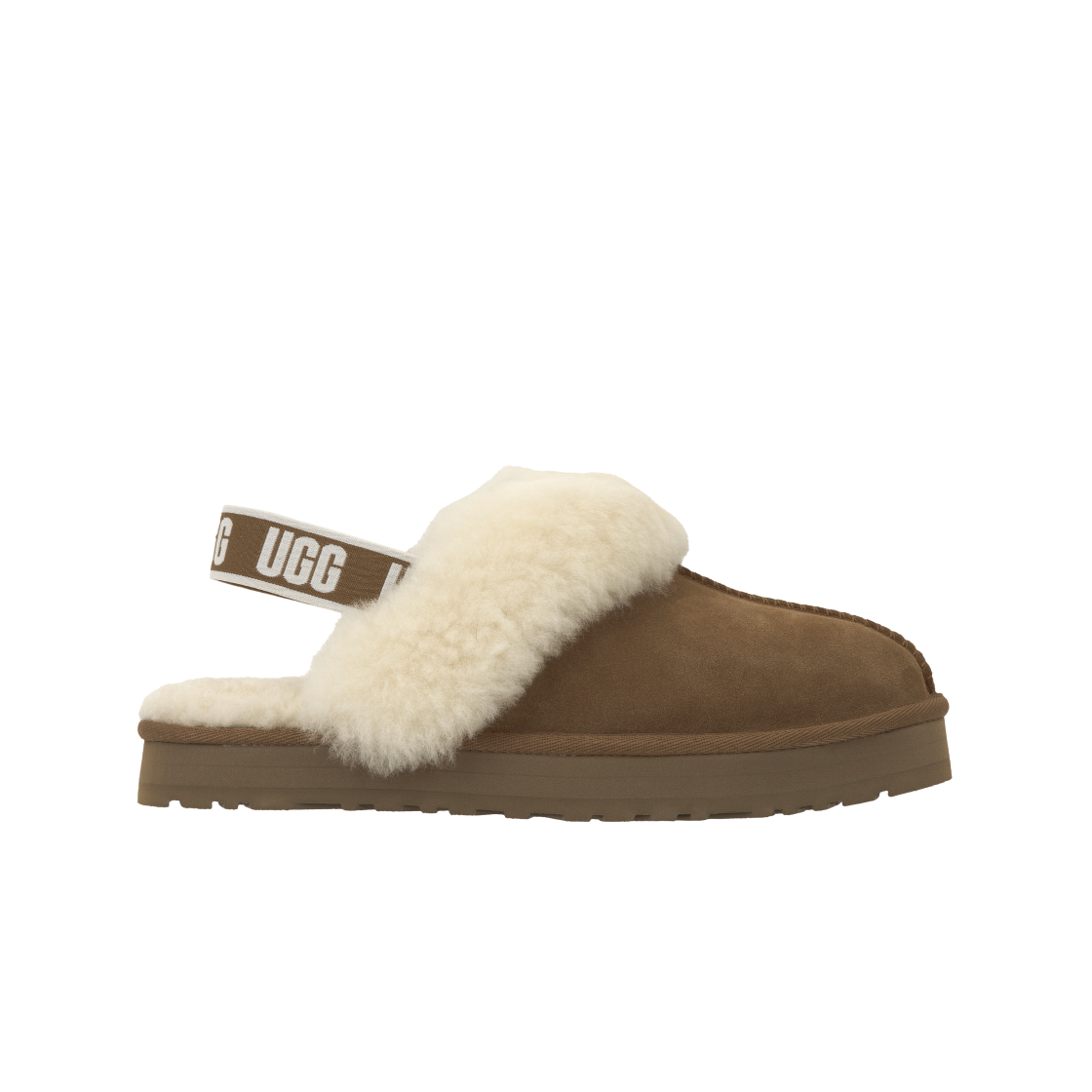 (키즈) 어그 펀케트 슬라이드 체스트넛((Kids) UGG Funkette Slides Chestnut)