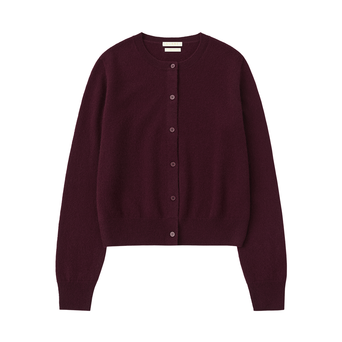 SBDAWLCD021BZ Suare women cashmere 100 round cardigan burgundy