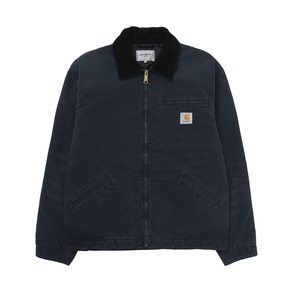 칼하트 WIP OG 디트로이트 자켓 다크 네이비 블랙 스톤 캔버스(Carhartt WIP OG Detroit Jacket Dark Navy Black Stone Canvas)