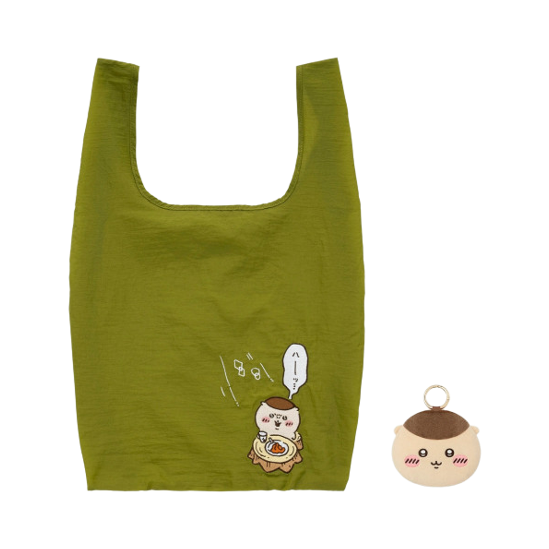 4571609369127 Chiikawa Ecobag & Face Mascot Kurimanju
