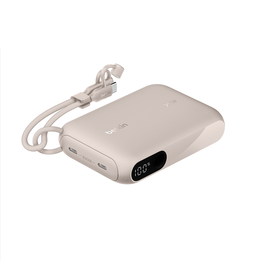 벨킨 20W 10000mAh 디스플레이 고속 충전 보조배터리 BPB027 샌드(Belkin 20W 10000mAh Display Quick charge battery BPB027 Sand)